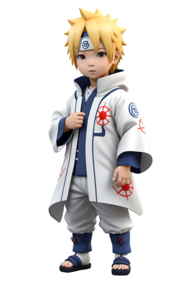 minato namikaze, quarto hokage, minato habilidades ai generativo png