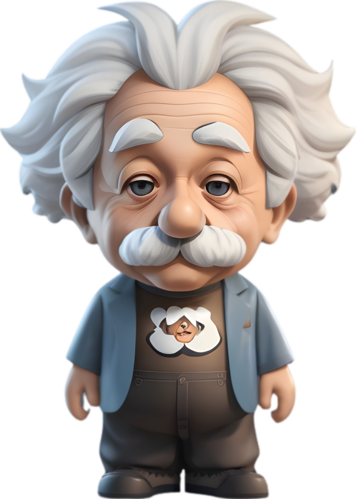 Albert Einstein Character ai generative png
