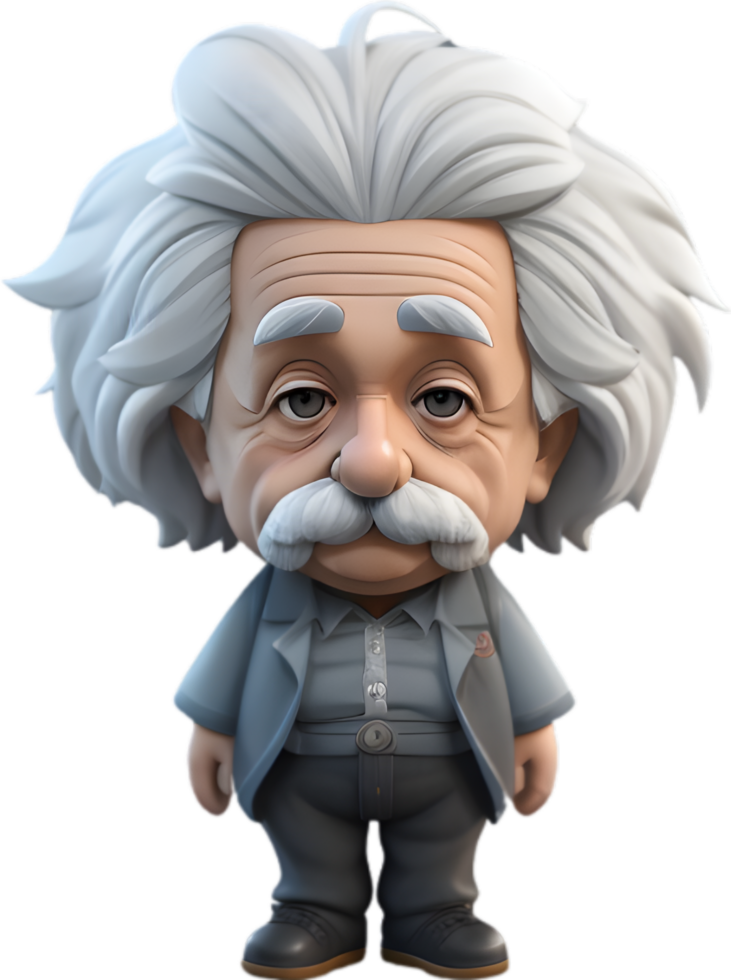 Albert Einstein personnage ai génératif png