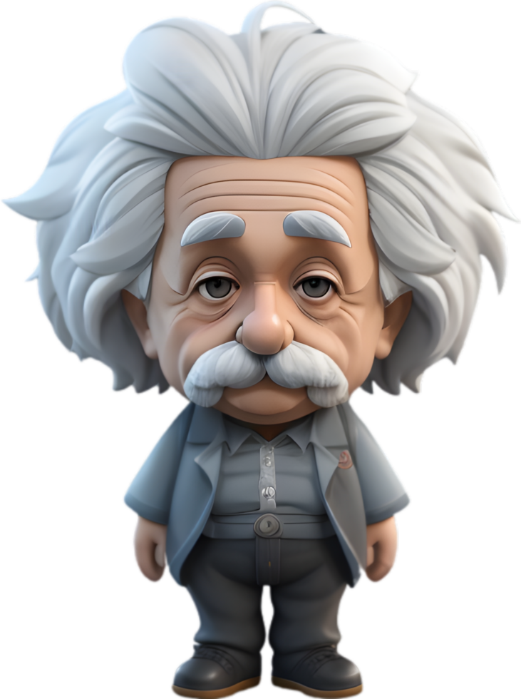 albert einstein personaggio ai generativo png