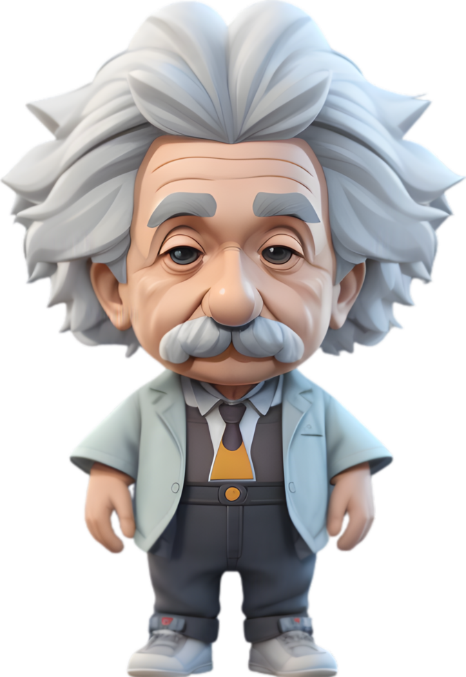 Albert Einstein personnage ai génératif png