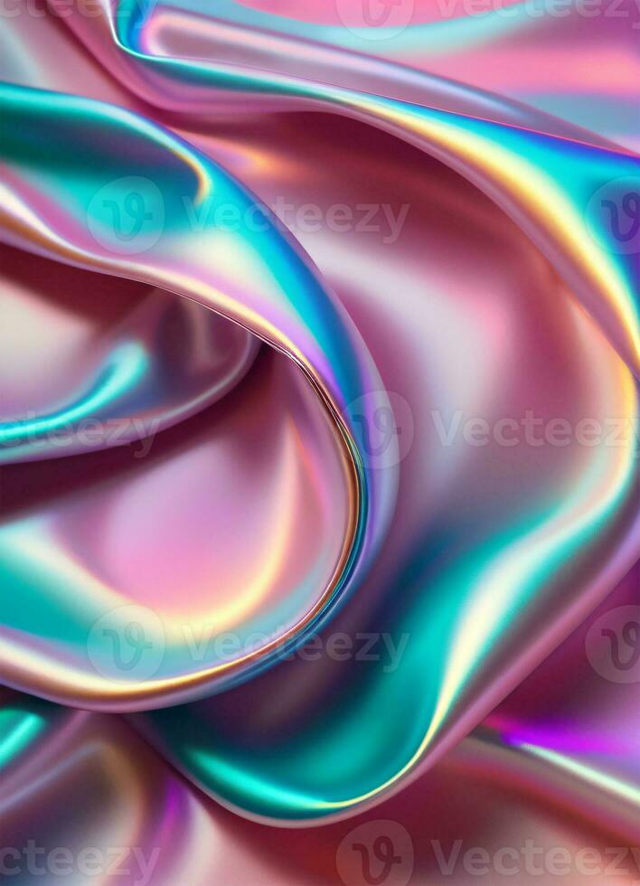 Holographic Fabric Texture Background AI Generative photo