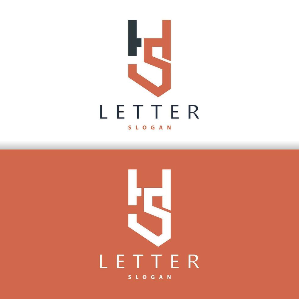 minimalista hs letra logo, sh logo moderno y lujo icono vector modelo elemento