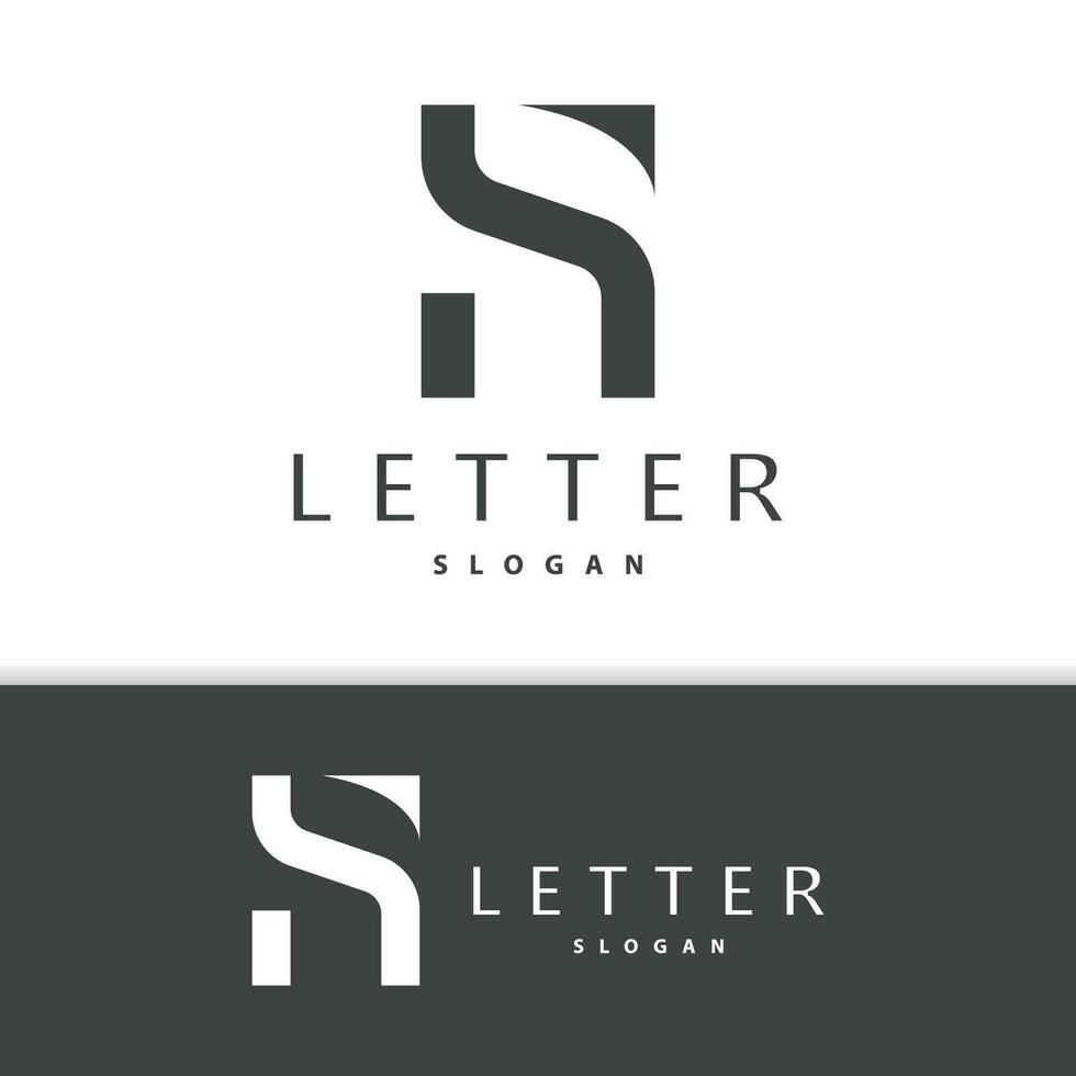 Minimalist HS Letter Logo, SH Logo Modern and Luxury Icon Vector Template Element