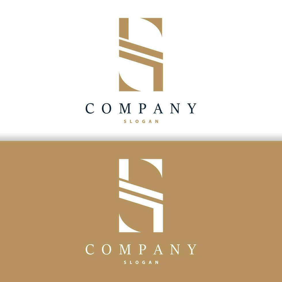 Minimalist HS Letter Logo, SH Logo Modern and Luxury Icon Vector Template Element