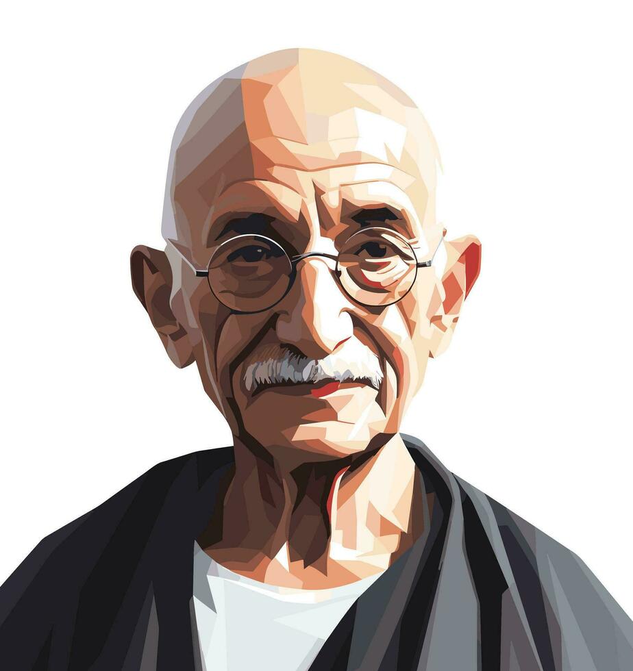 Mahatma Gandhi Indian freedom fighter vector illustration design