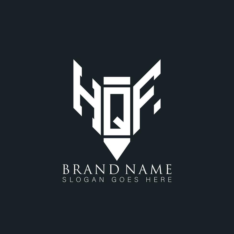 HQF letter logo. HQF creative monogram initials letter logo concept. HQF Unique modern flat abstract vector letter logo design.