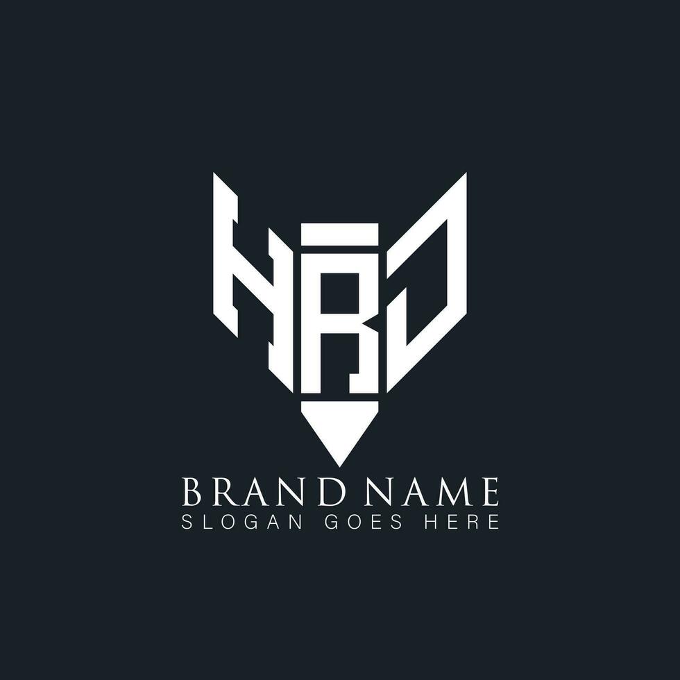 HRD letter logo. HRD creative monogram initials letter logo concept. HRD Unique modern flat abstract vector letter logo design.