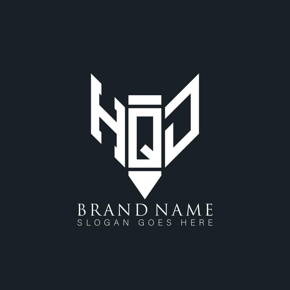 HQD letter logo. HQD creative monogram initials letter logo concept. HQD Unique modern flat abstract vector letter logo design.