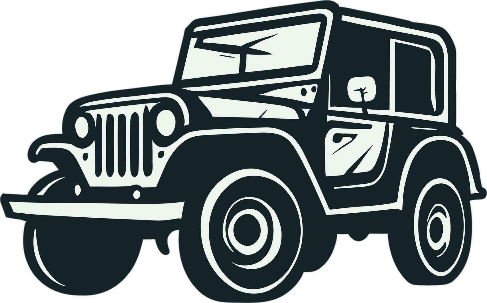 Vintage Jeep Vector