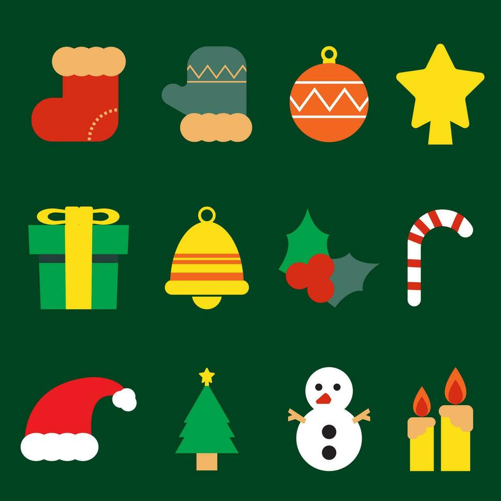 The Christmas icon for holiday concept vector