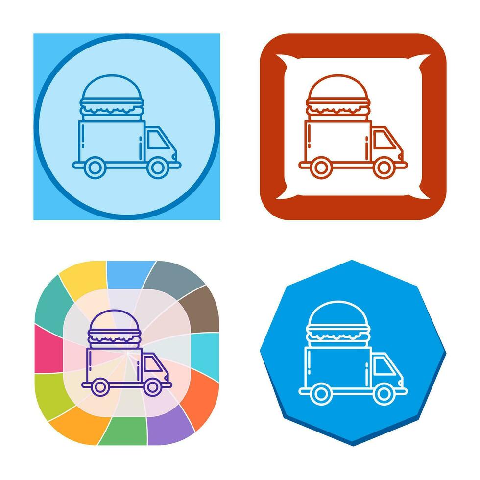 Fast Food Truck Vector Icon