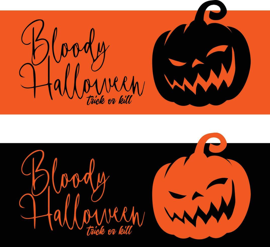 Happy Halloween Text Banner, background Vector