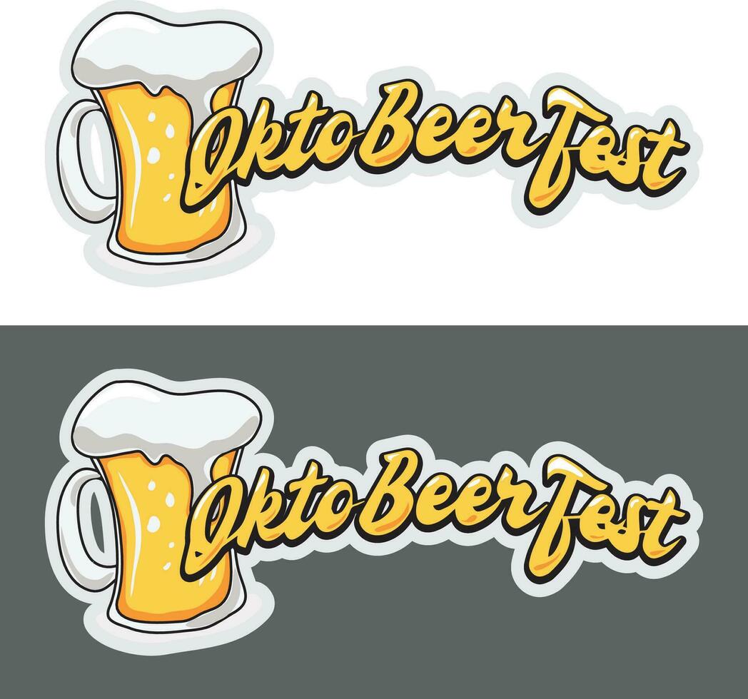 October fest beer festival logo. Vector logo to beer festival poster