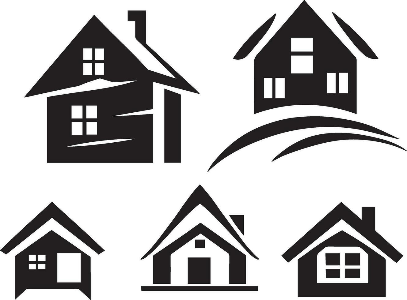 Home Logo concept vector art illustration black color 2