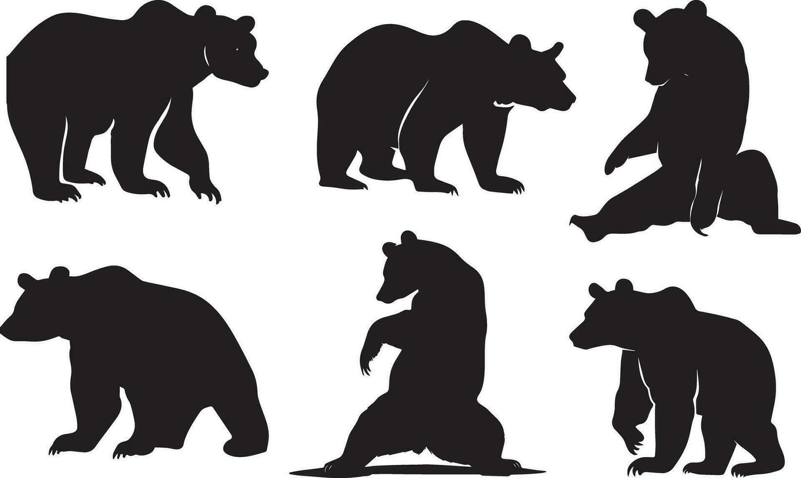 oso vector silueta ilustración
