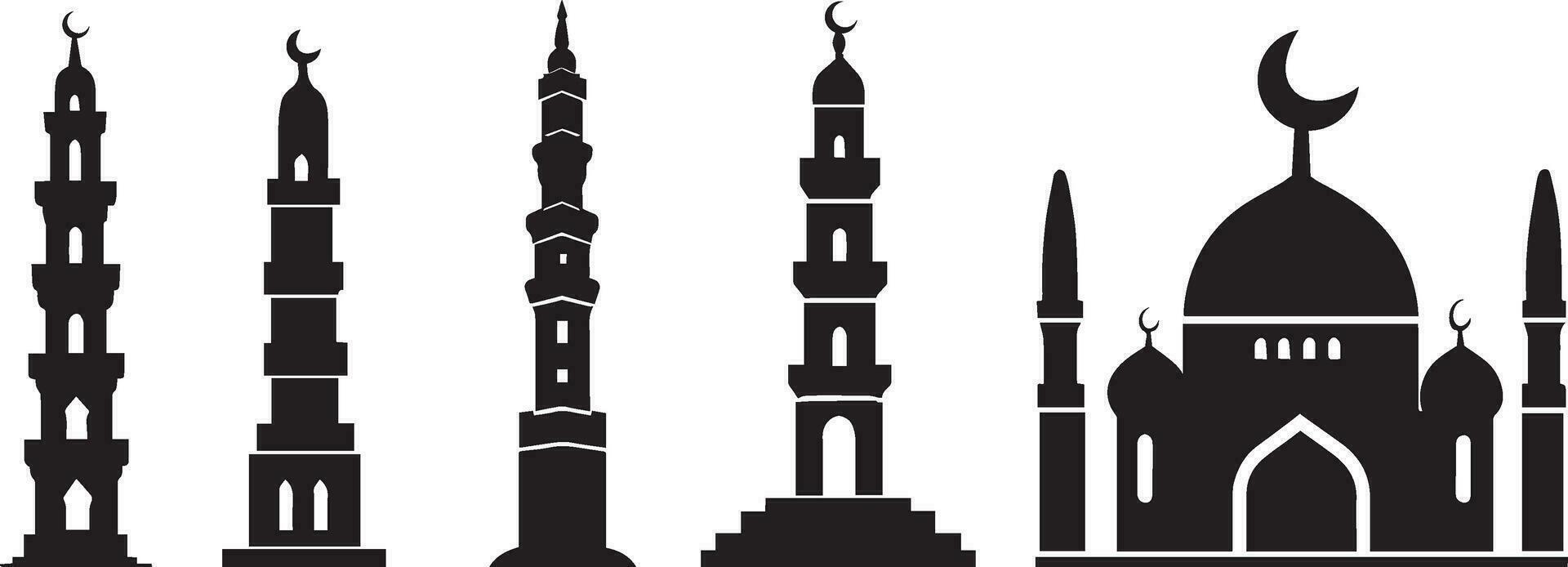 Minar vector silhouette illustration