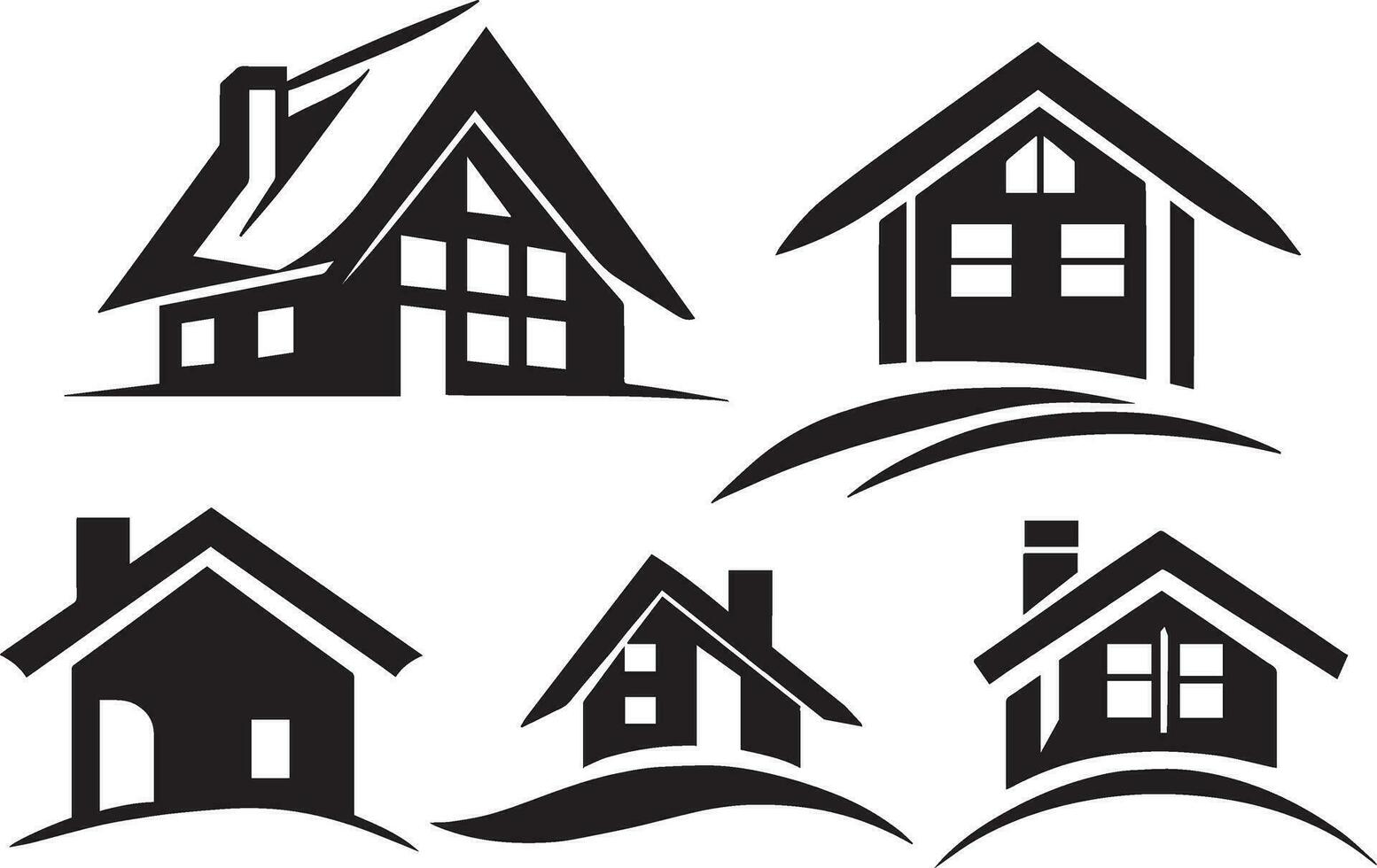 Home Logo concept vector art illustration black color