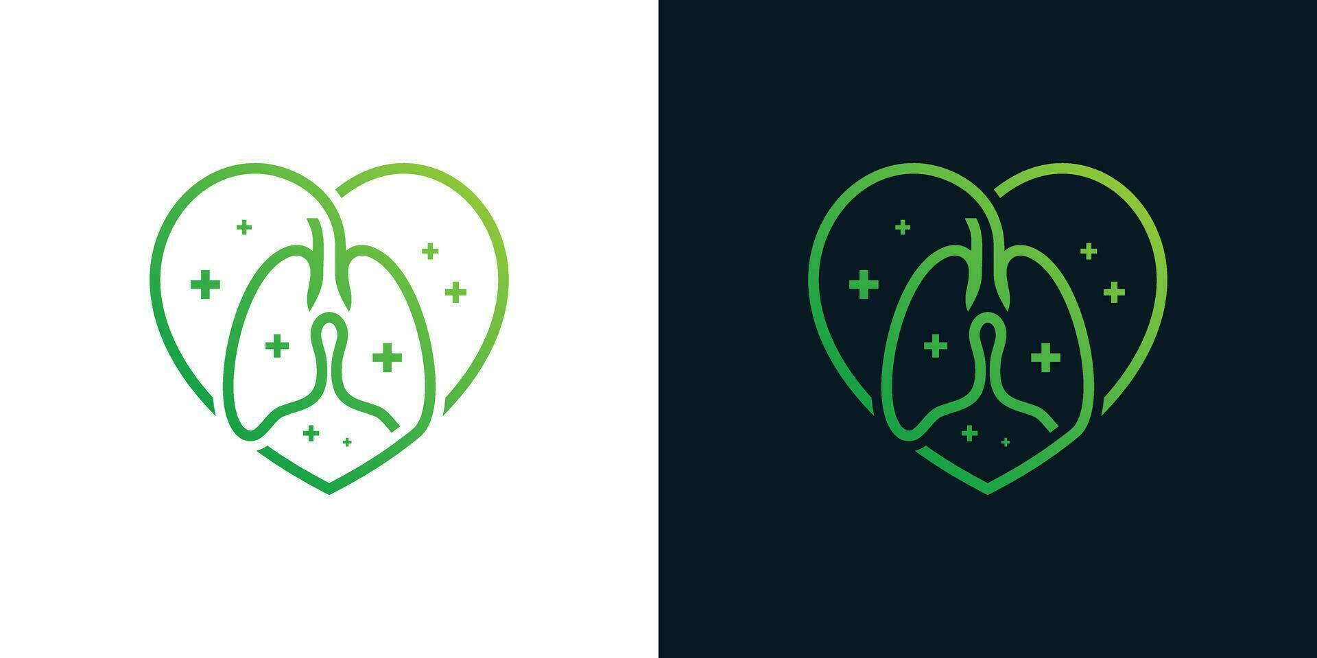 Lung logo design element with heart design graphic vector illustration. Symbol, icon, creative.