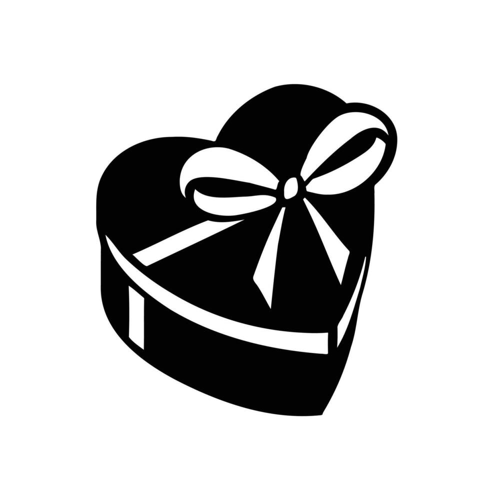 silueta, fiesta regalo logo con arco, vector ilustración