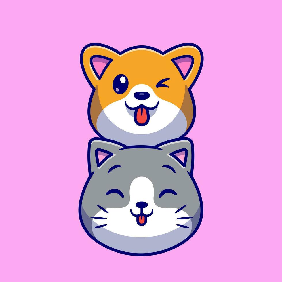 cute cats couple isolated icon vector illustration design icon