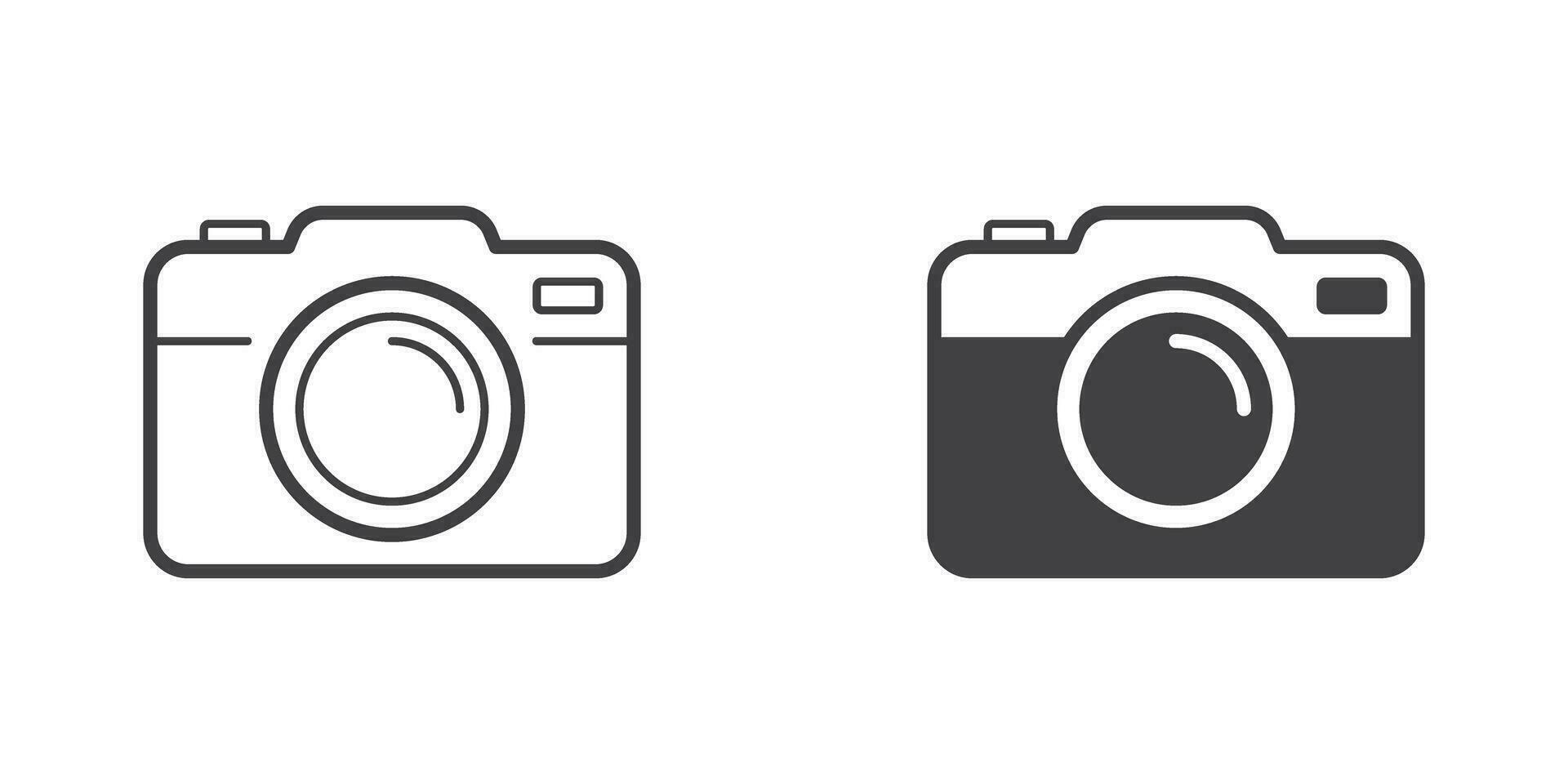 Camera icon in flat style. Photography vector illustration on isolated background. Photo sign business concept.