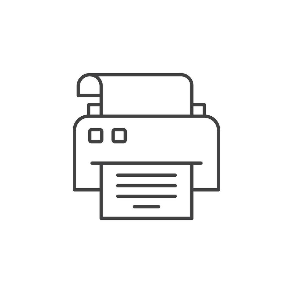 Printer icon in flat style. Office machine vector illustration on isolated background. Printout sign business concept.
