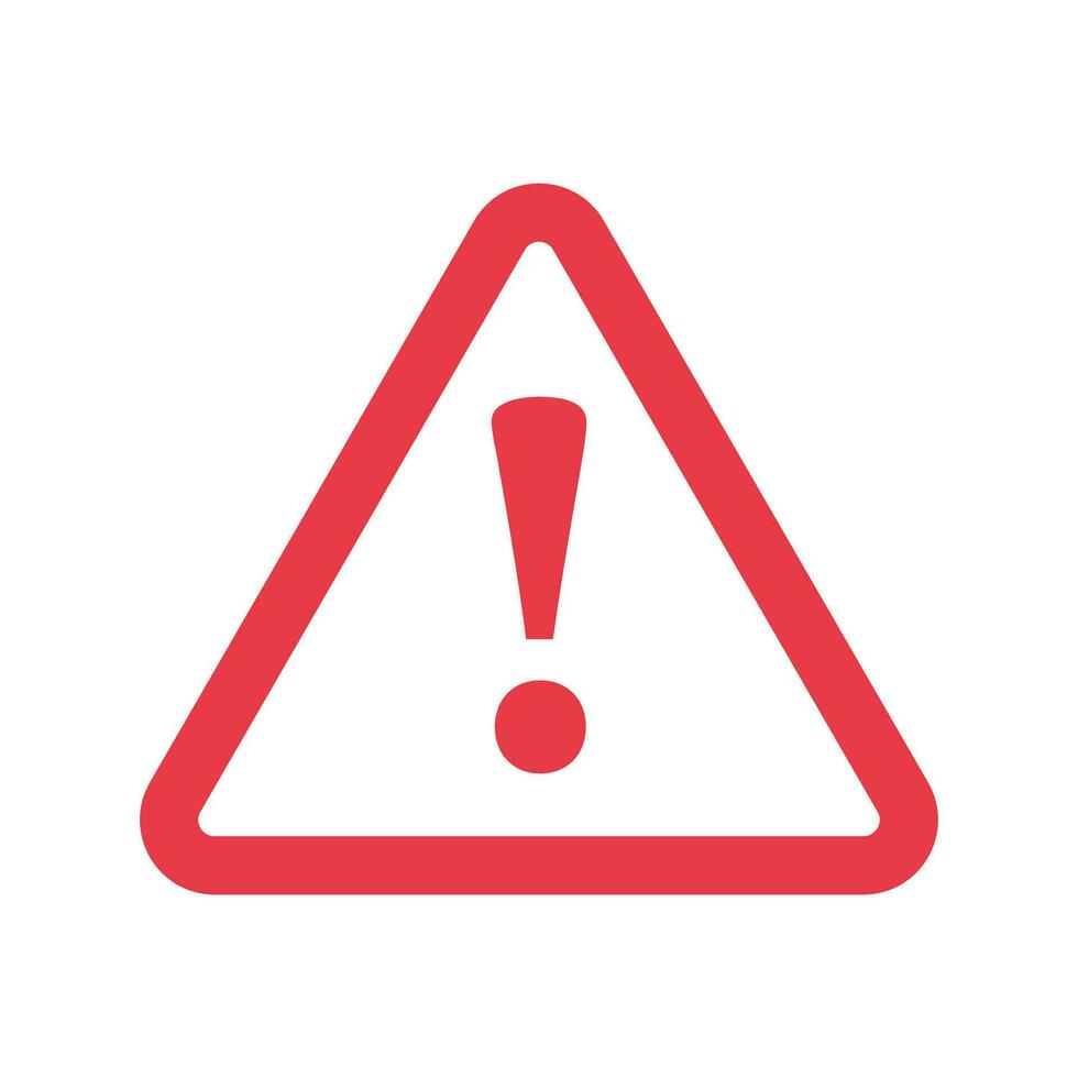 Attention sign with exclamation mark icon in flat style. Error vector illustration on isolated background. Caution sign business concept.