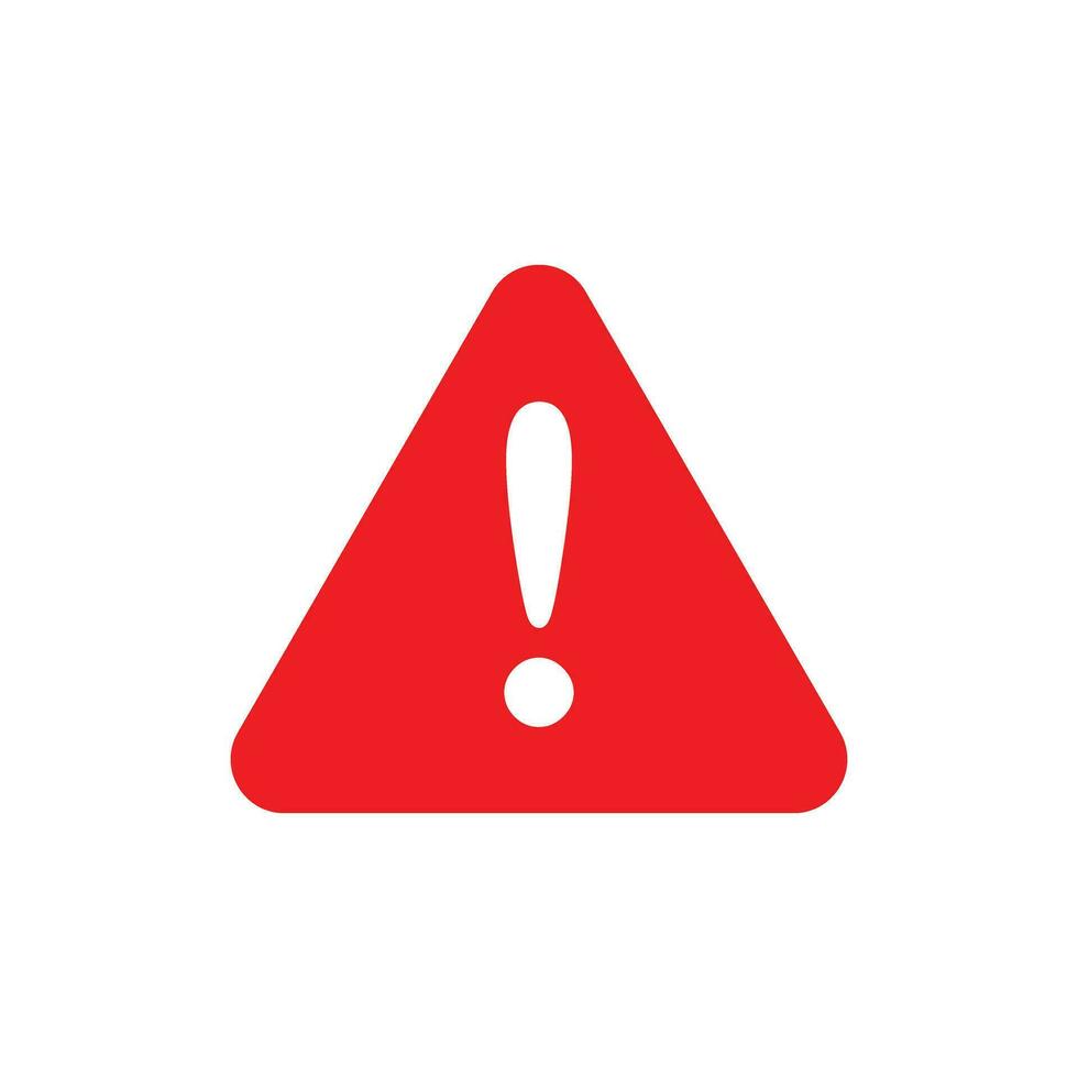 Attention sign with exclamation mark icon in flat style. Error vector illustration on isolated background. Caution sign business concept.