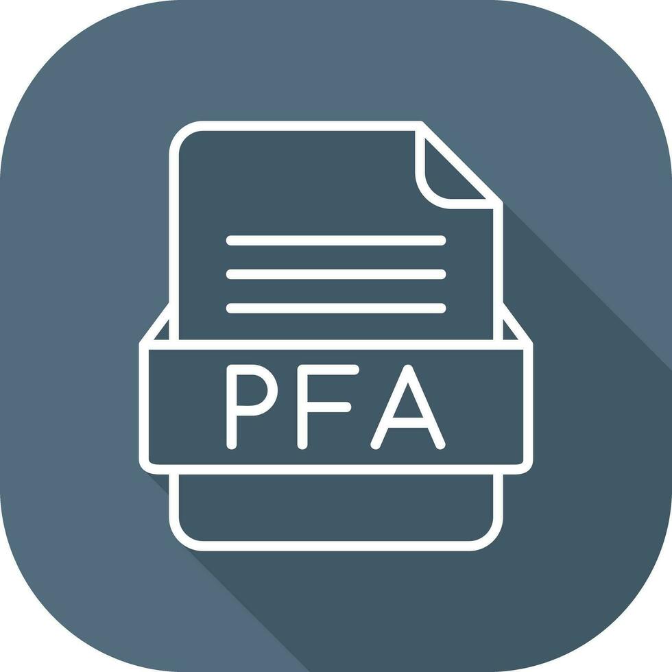 pfa archivo formato vector icono