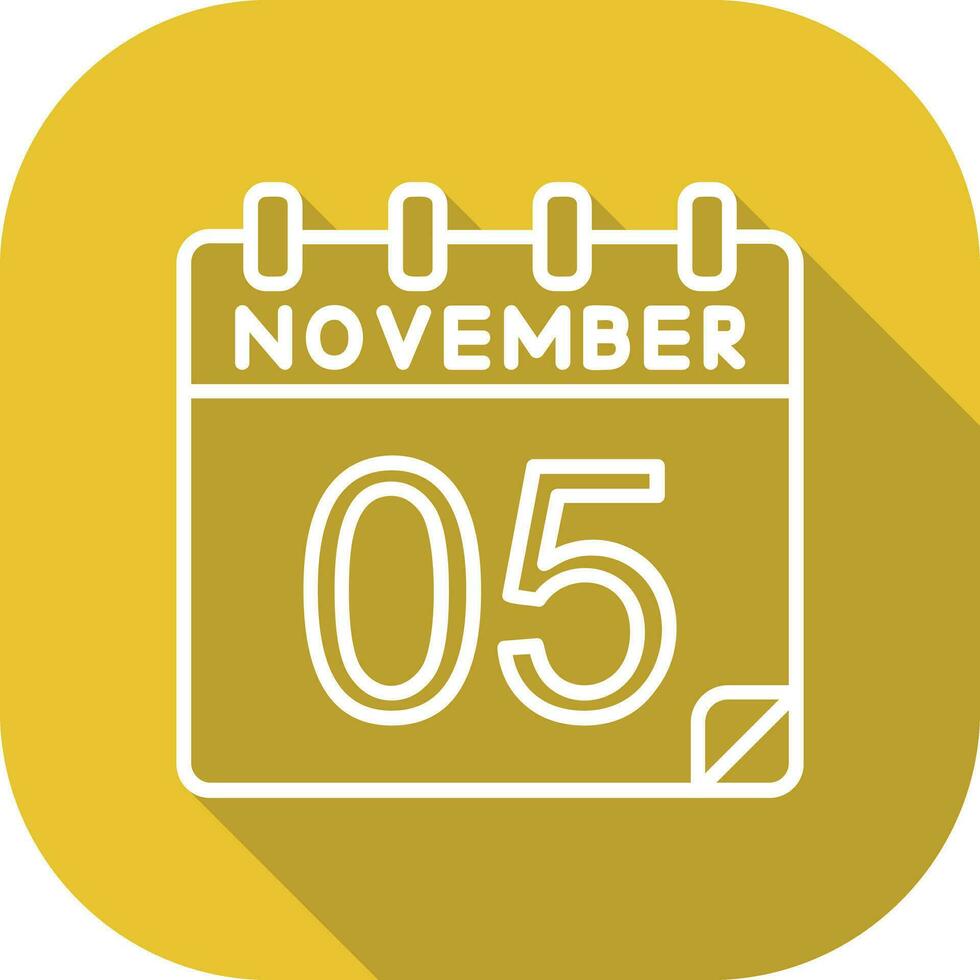 5 5 noviembre vector icono