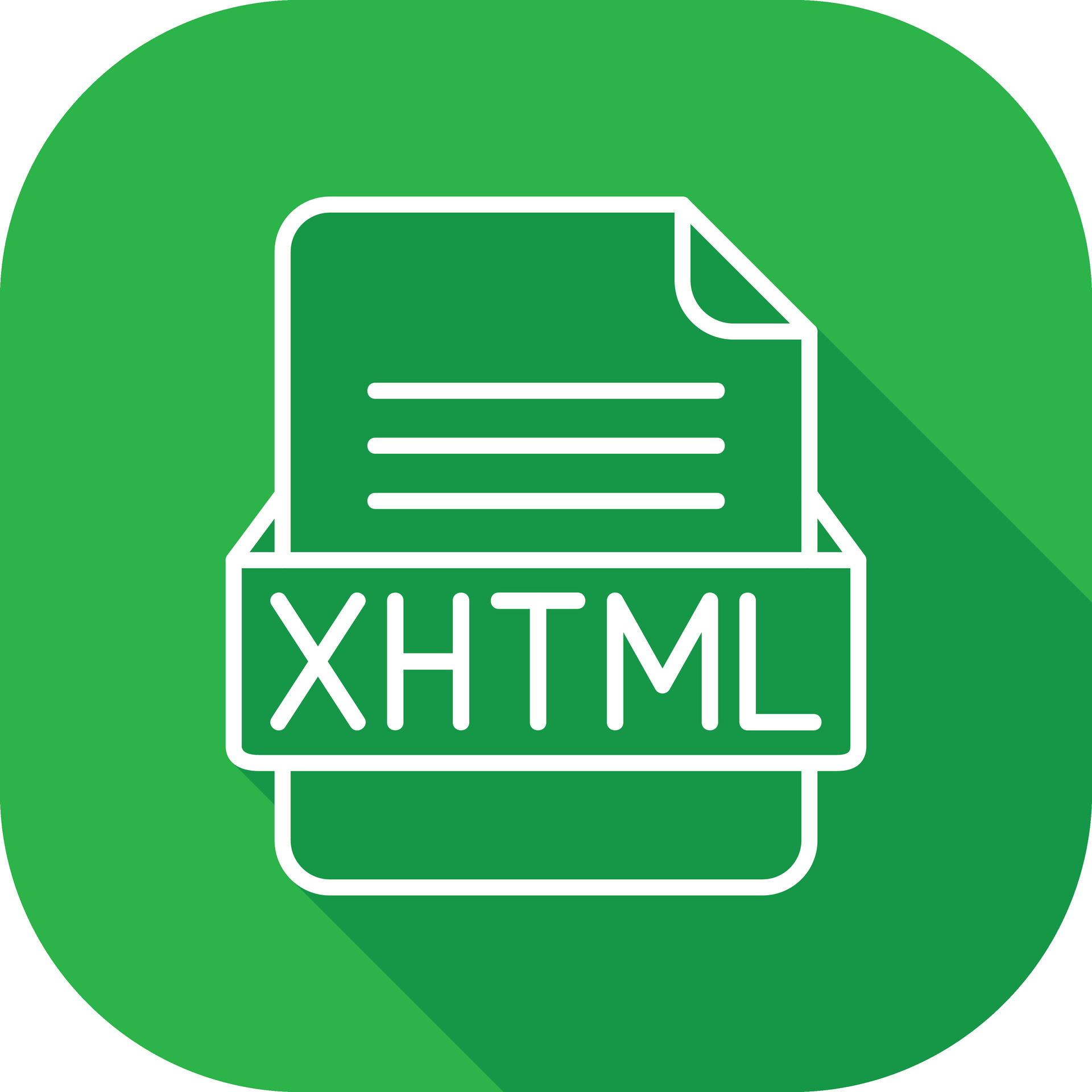 XHTML File Format Vector Icon 31760011 Vector Art at Vecteezy