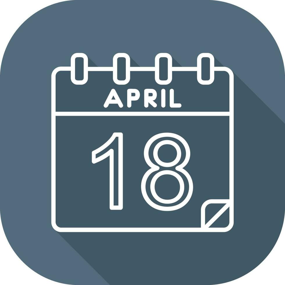 18 April Vector Icon