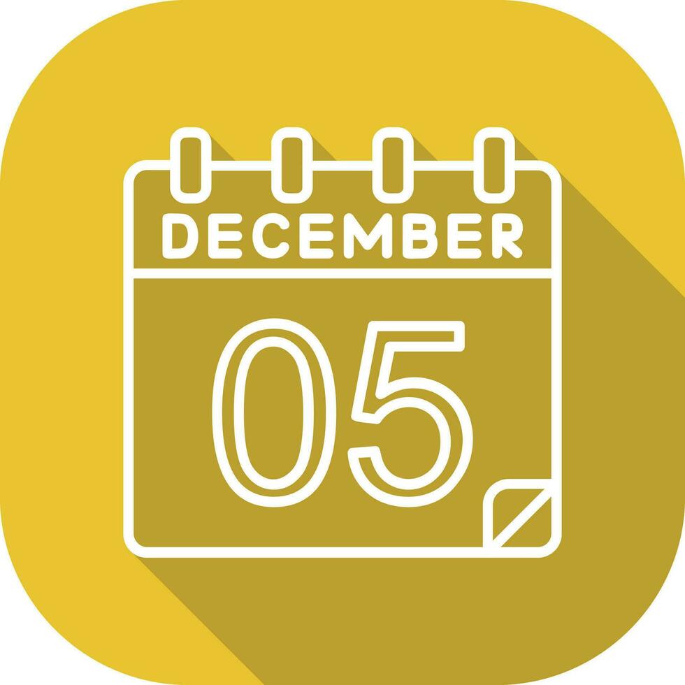 5 5 diciembre vector icono