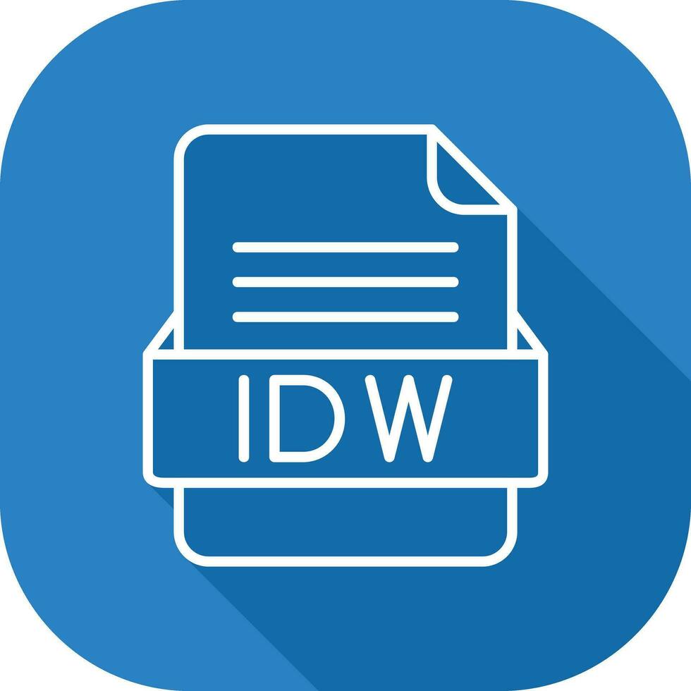 idw archivo formato vector icono