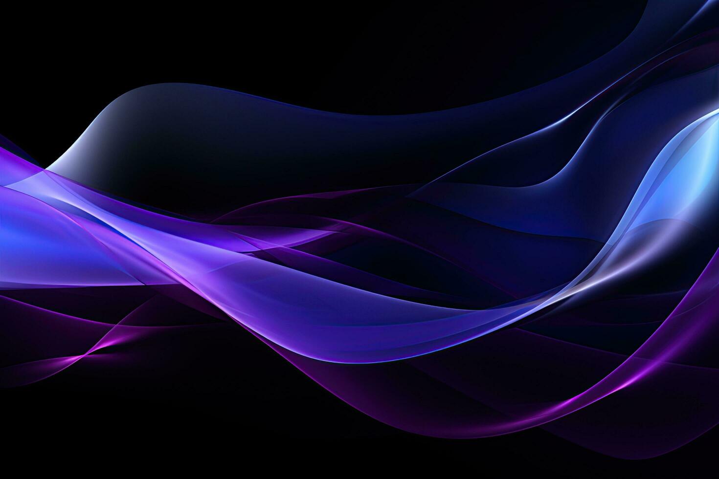 Blue purple gradient abstract background with smoke, neon, glow effect. Generative AI photo