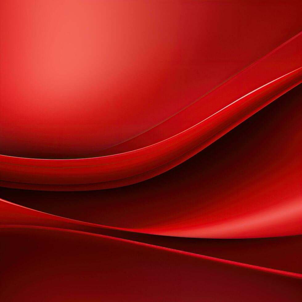 Abstract red background, wavy lines, gradient. Banner design, place for text, surface. Generative AI photo