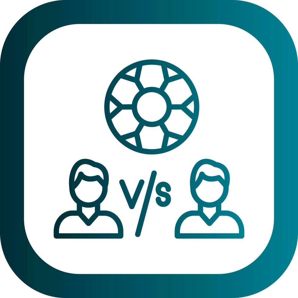 jugador versus jugador vector icono diseño