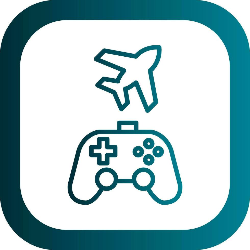 Game plane Vector Icon Design