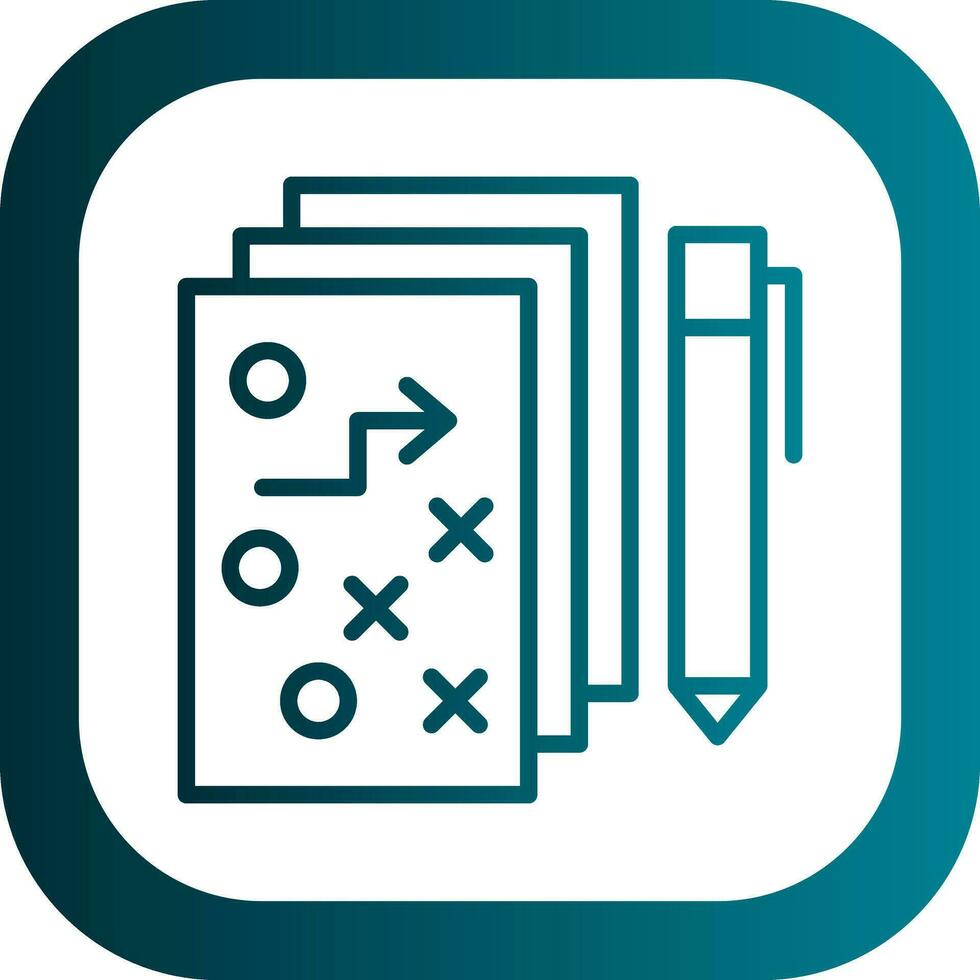 Strategic Plan Vector Icon Design
