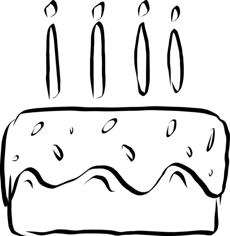 Simple cake icon vector