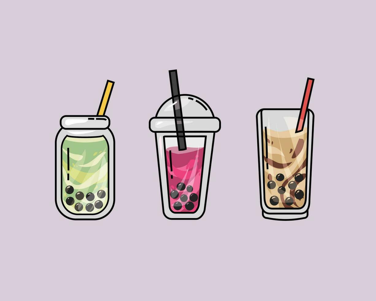 Bubble Teas illustration vector