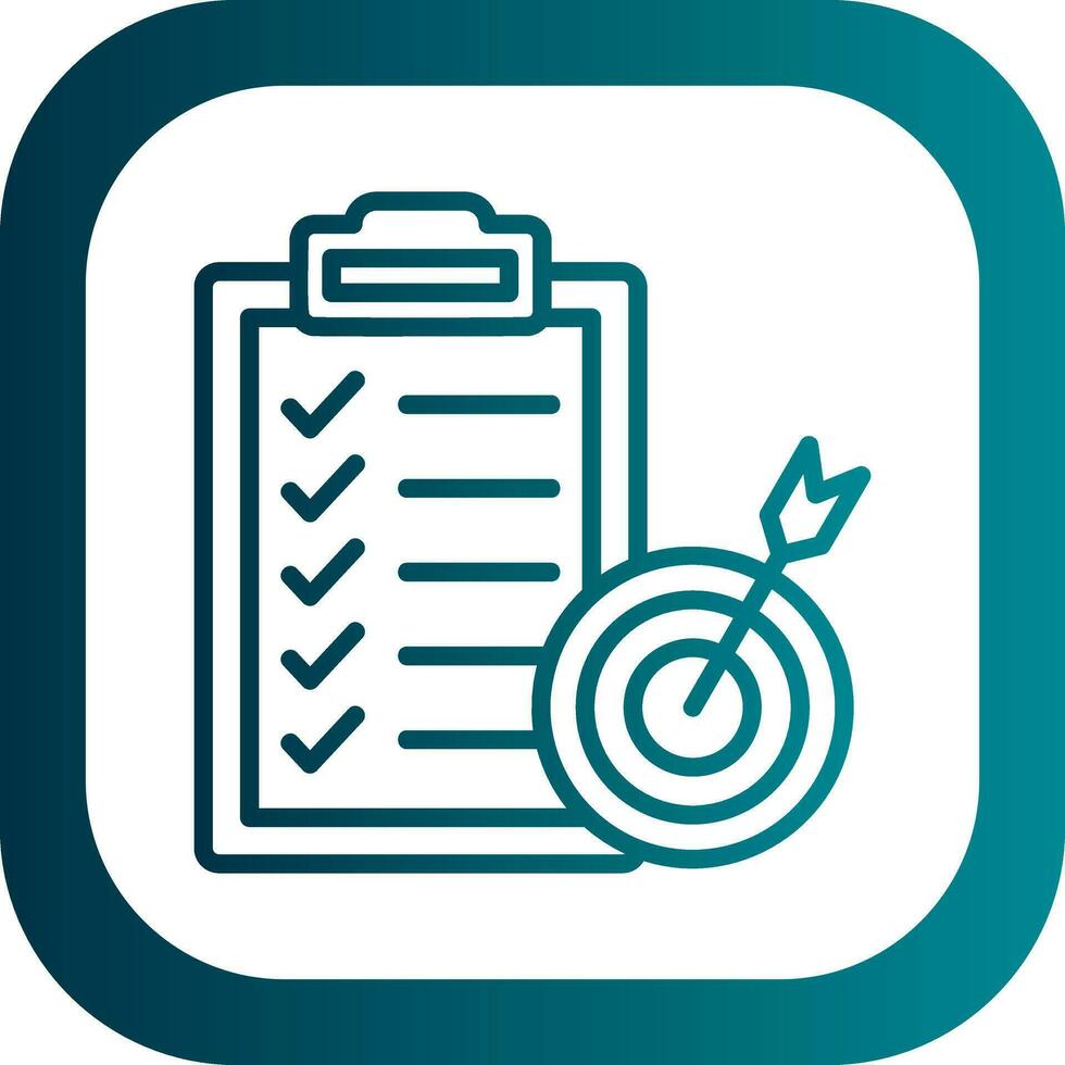Goal Setting Vector Icon Design