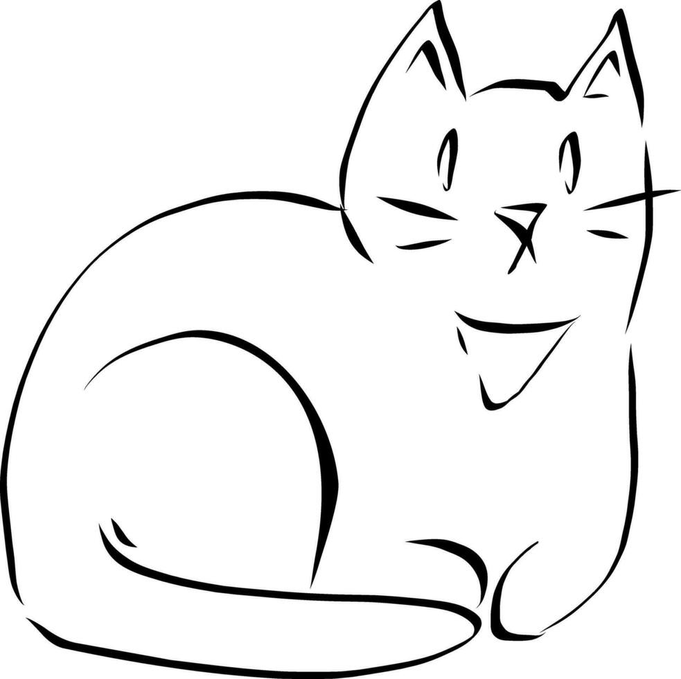 Simple cat icon vector