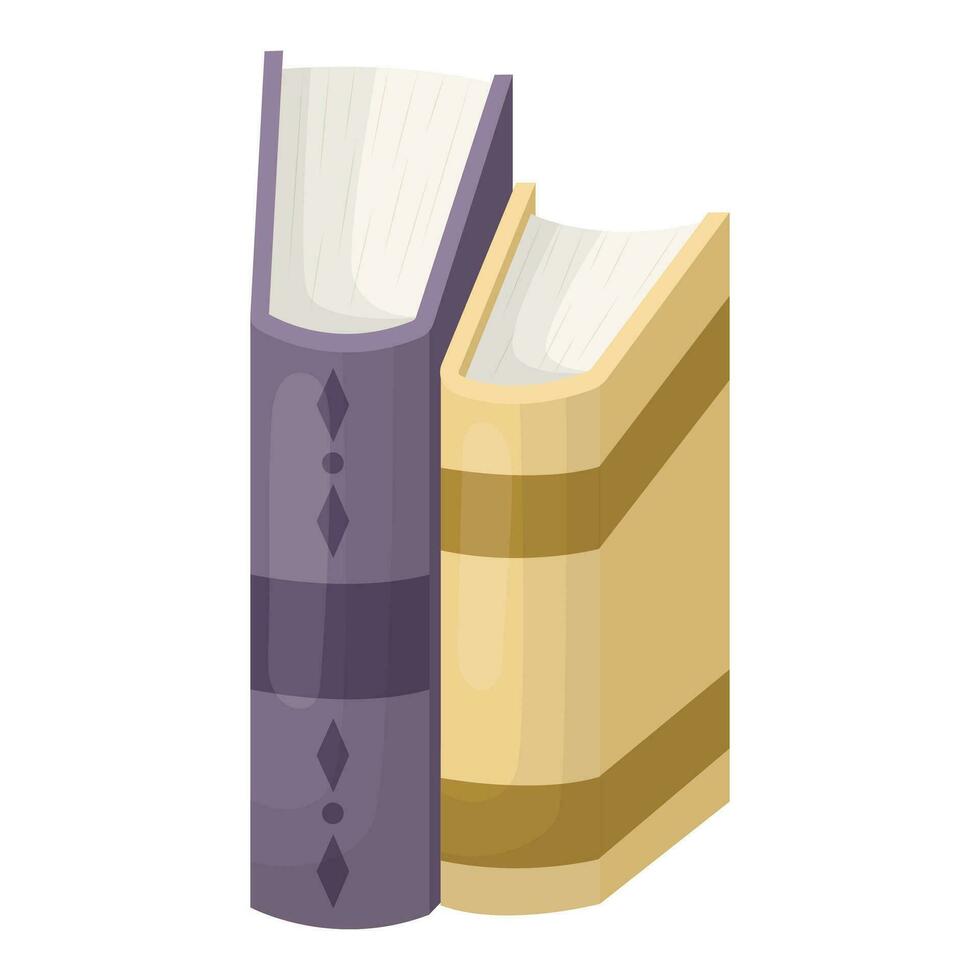 A stack of books. A stack of school textbooks. Vector illustration.