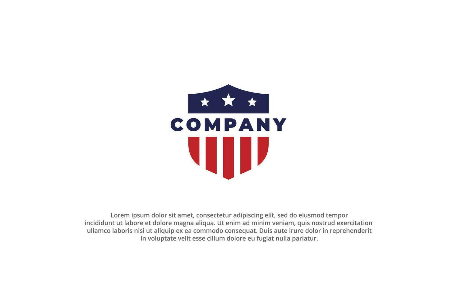 logo american flag shield emblem vector