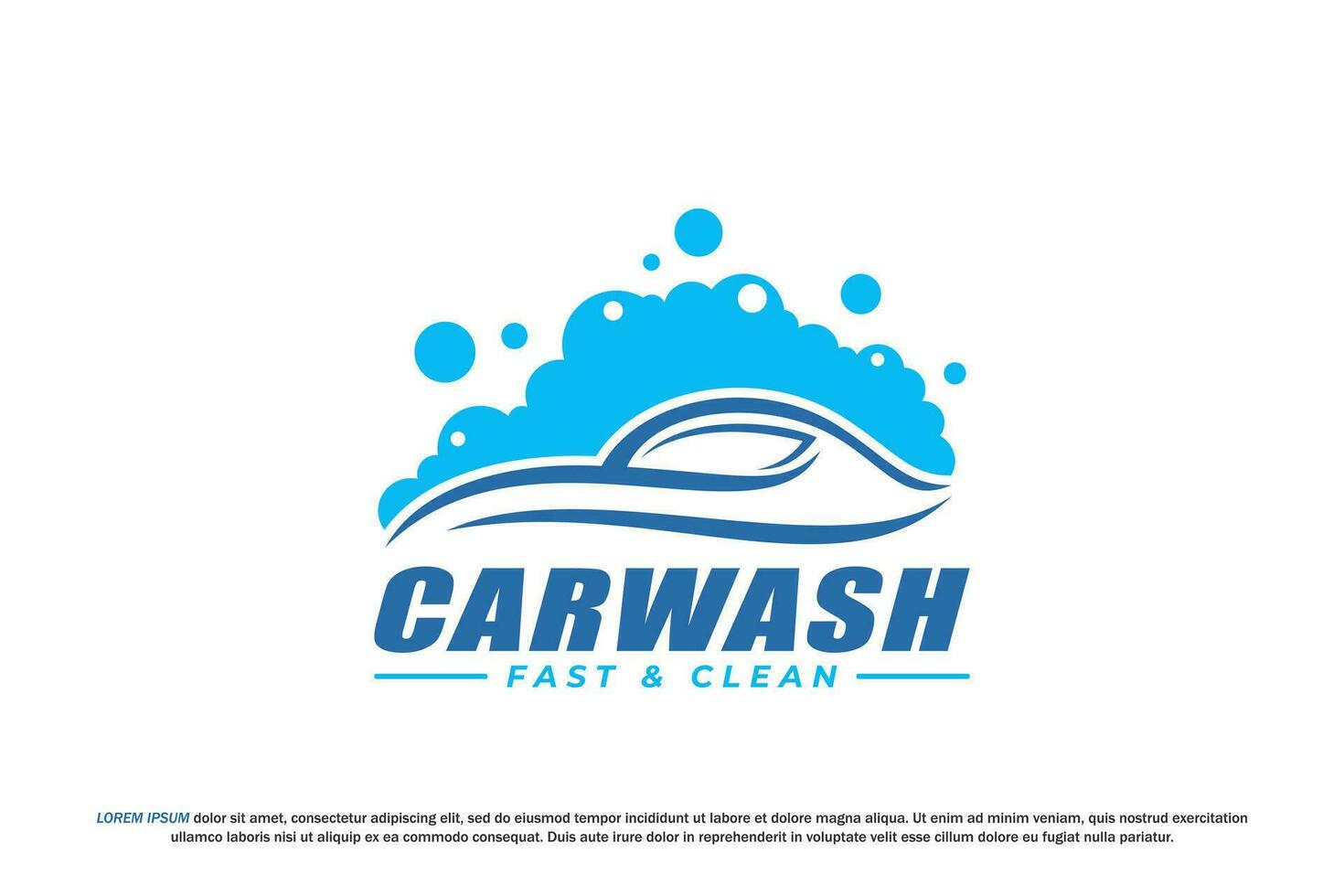 car wash logo bubble foam steam vector