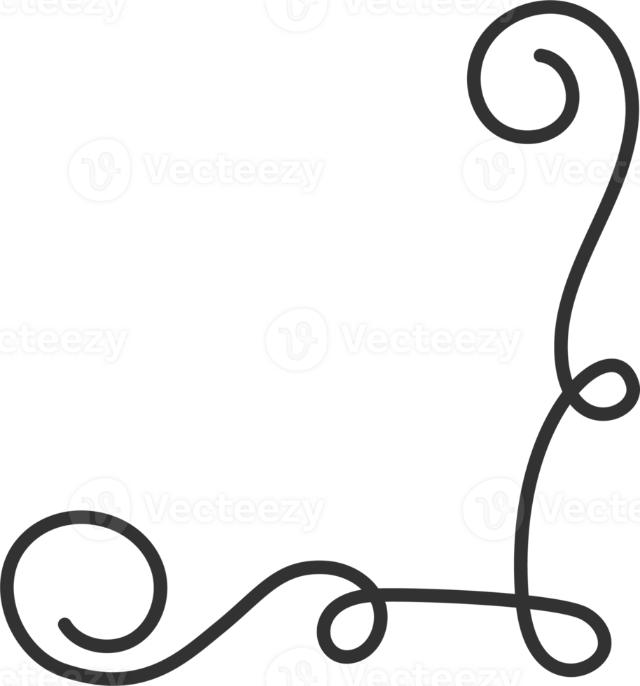 Underlines with swish swoosh and curly stroke. Swash hand drawn divider. Squiggle calligraphy element. Swirl doodle. png