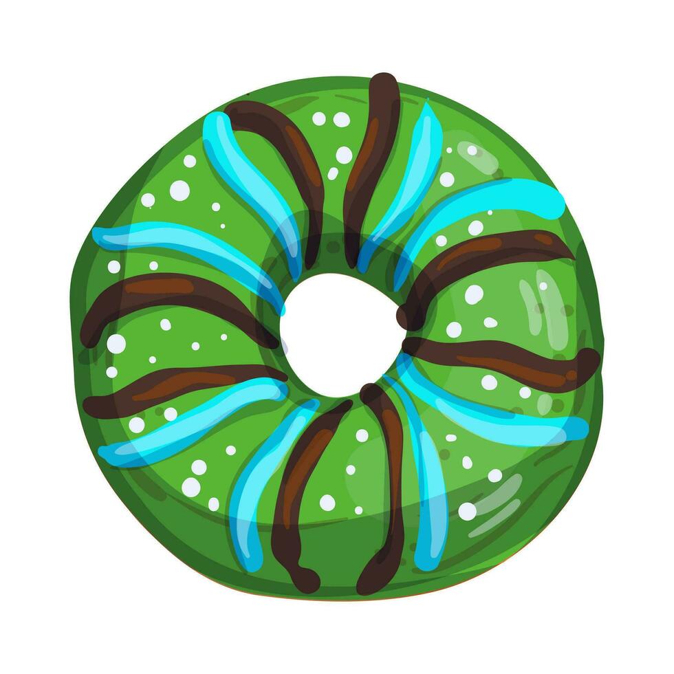 vector ilustración de brillante y apetitoso rosquilla