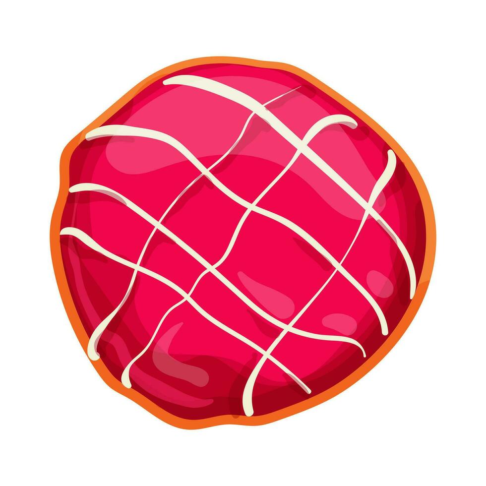Vector illustration of bright and appetizing donut